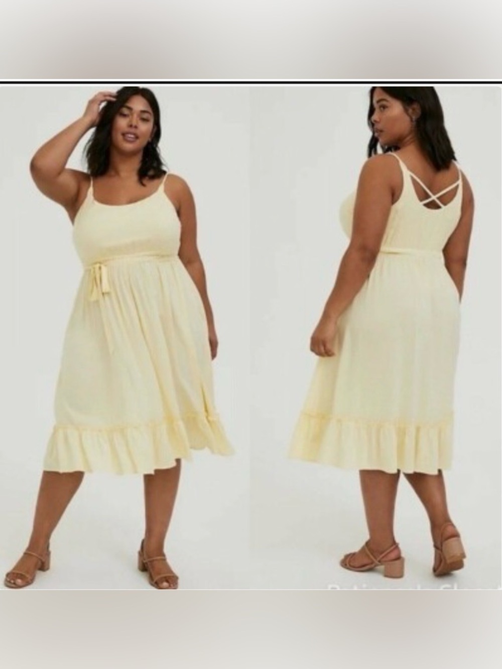 torrid Pale Yellow Sleeveless Dress